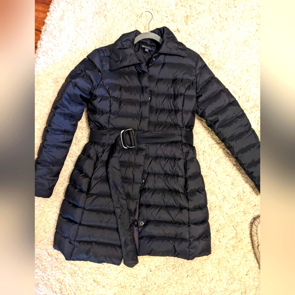 Brooks Brothers Longline Belted Puffer Parka